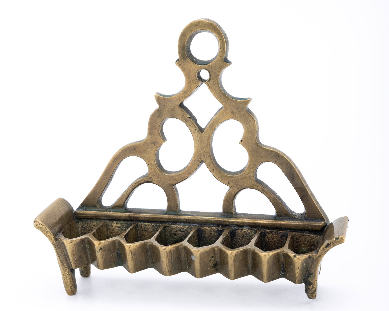A BRASS HANUKKAH LAMP. Poland, c. 1890 (1 of 1)