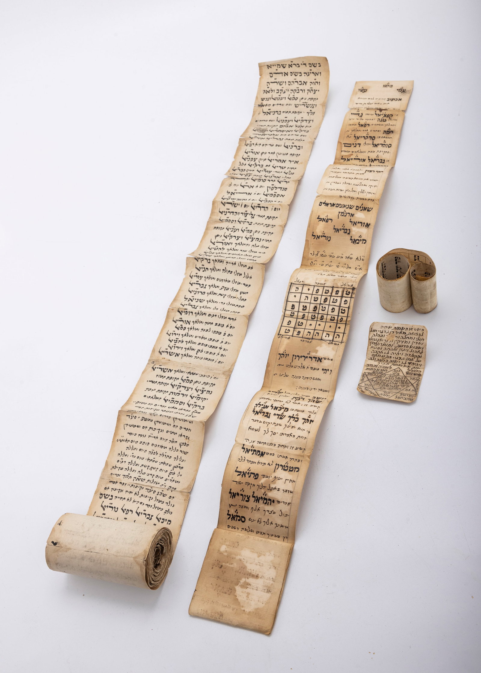 THREE KABBALISTIC AMULETS. Ottoman Empire, 19th century (1 of 8)