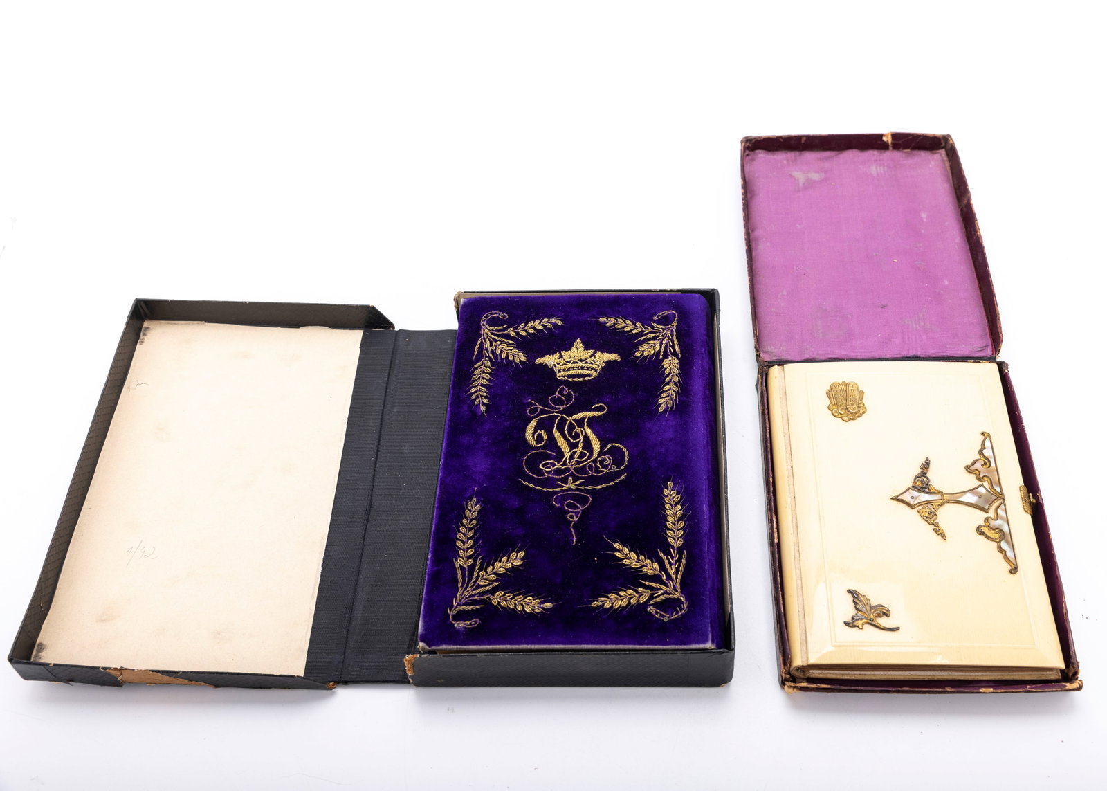 TWO SIDDURS WITH DECORATIVE BINDINGS - 2