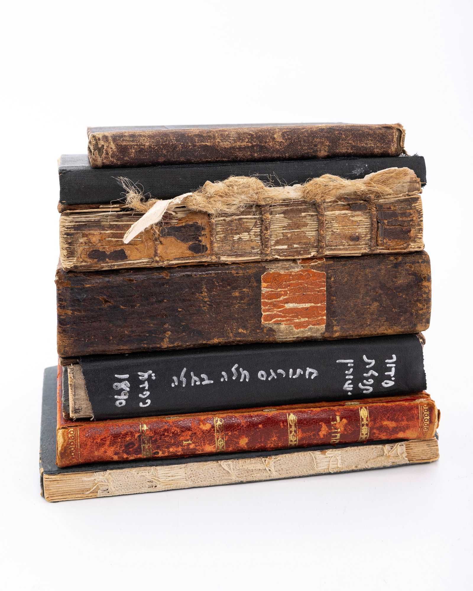 A COLLECTION OF SEVEN ANTIQUE JEWISH SEFORIM. Europe, 19th century. (1 of 9)