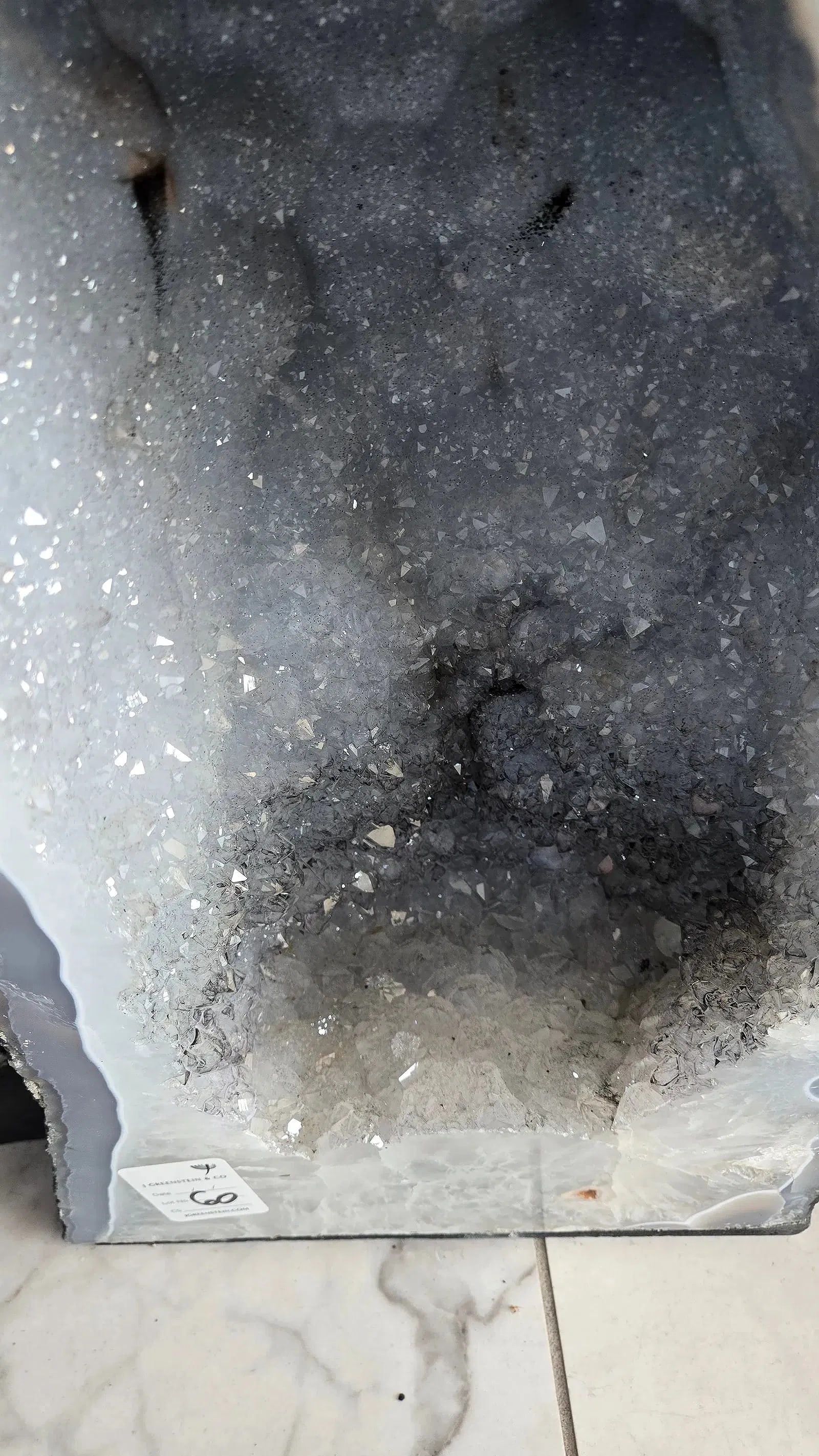 A LARGE AMETHYST GEODE POLISHED EDGES - 3