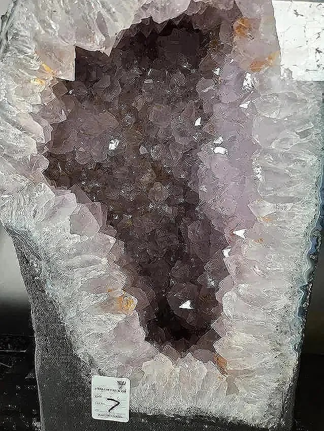 AMETHYST CATHEDRAL GEODE WITH POLISHED EDGES - 3