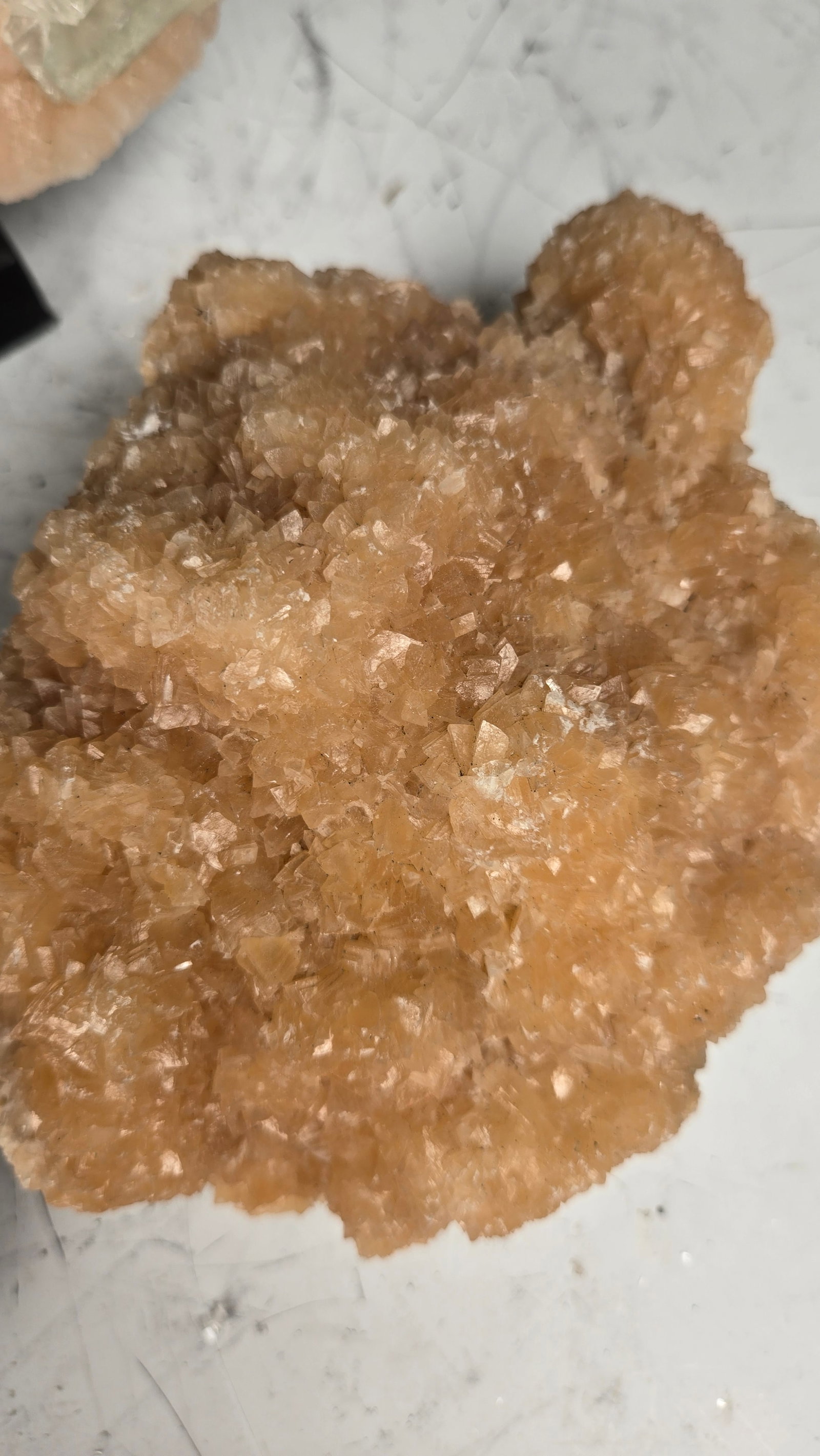 THREE SPECIMENS OF Apophyllite CRYSTAL CLUSTERS: Various sizes about 4" wide each