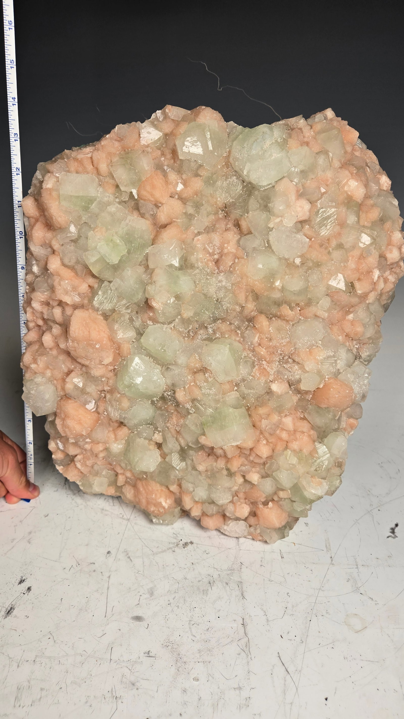 A VERY LARGE APOPHYLITE CRYSTAL CLUSTER. India. (1 of 4)