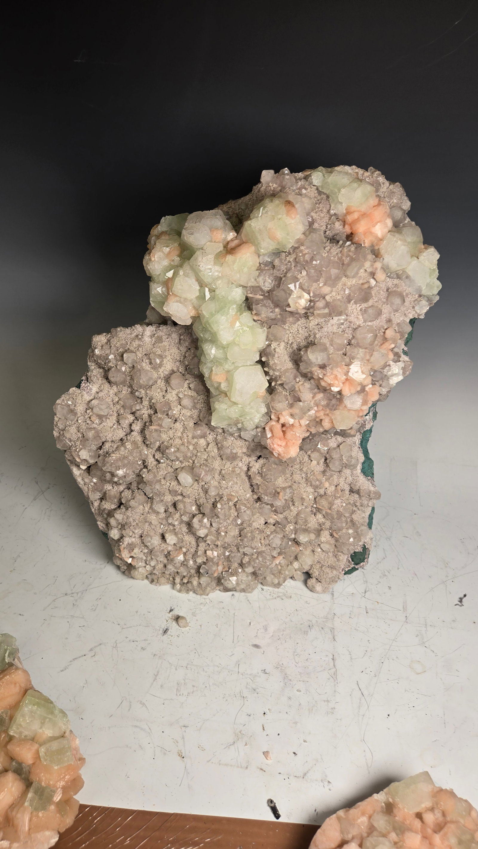 A VERY LARGE APOPHYLITE CRYSTAL CLUSTER. India. (1 of 4)