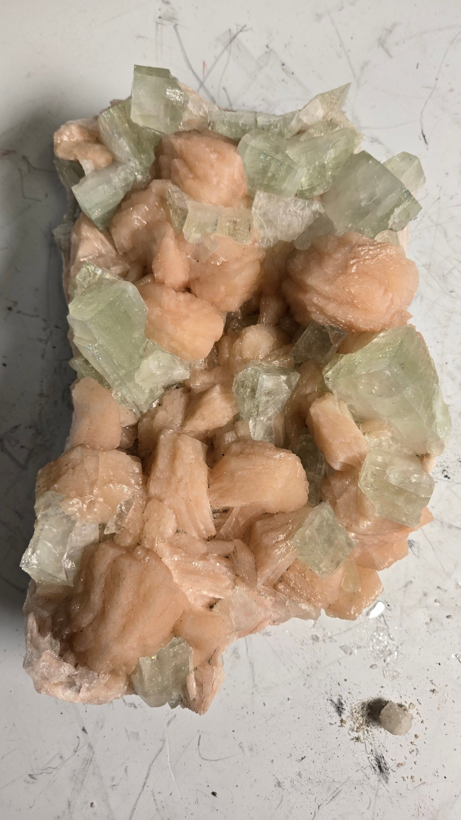 AN APOPHYLITE CRYSTAL CLUSTER. India. (1 of 3)