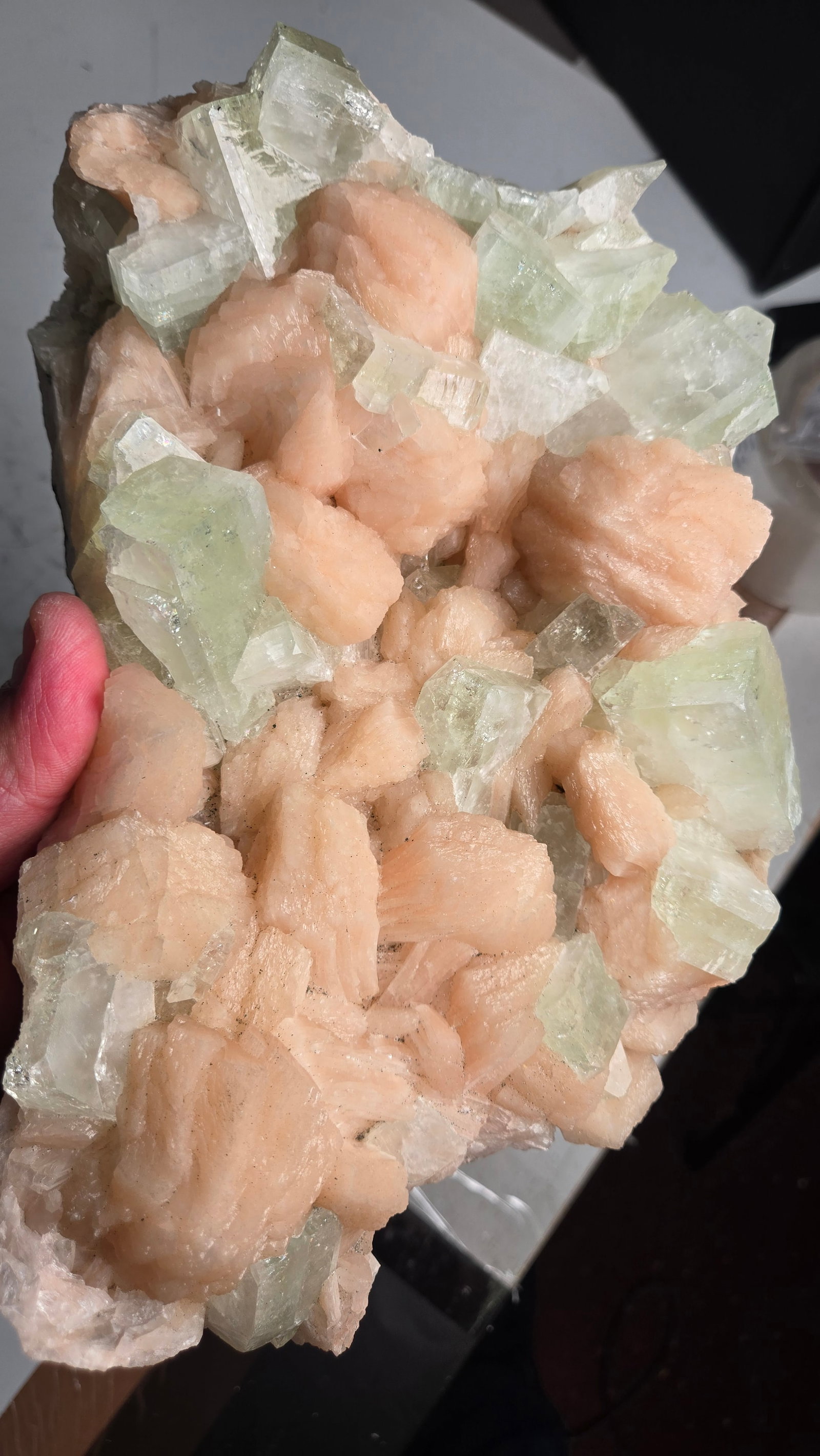 AN APOPHYLITE CRYSTAL CLUSTER. India. - 2