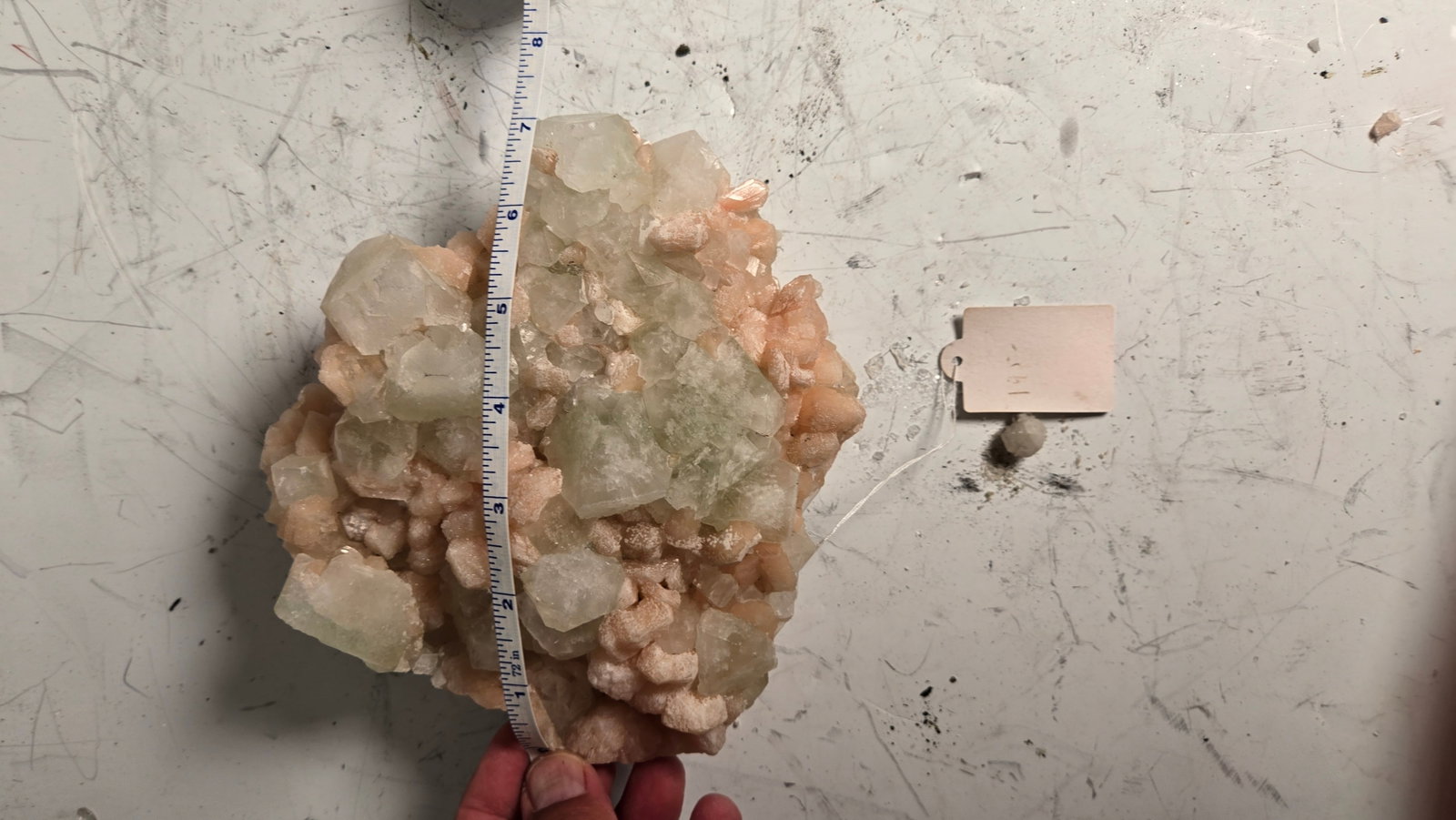 AN APOPHYLITE CRYSTAL CLUSTER. India. (1 of 2)