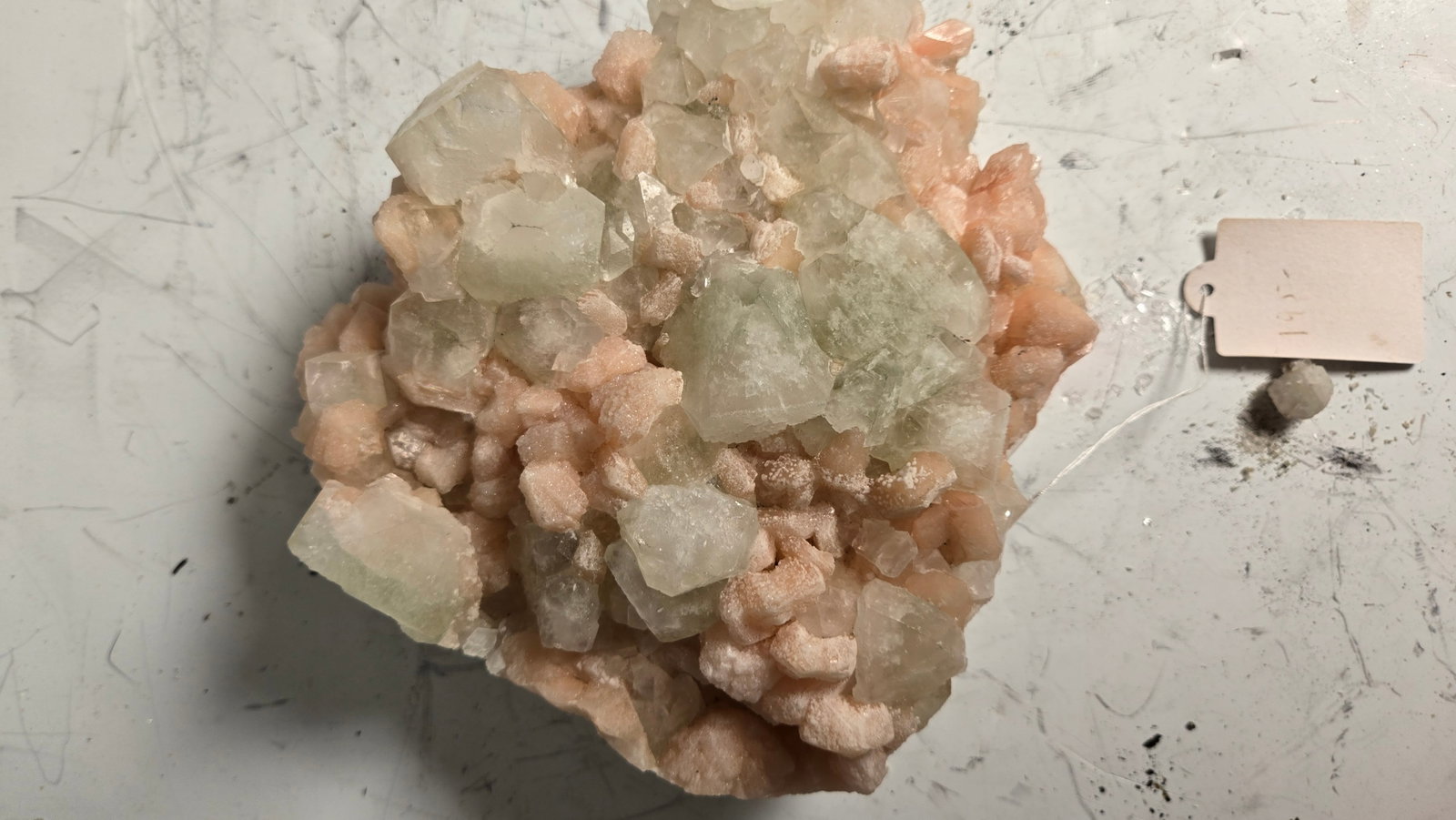 AN APOPHYLITE CRYSTAL CLUSTER. India. - 2