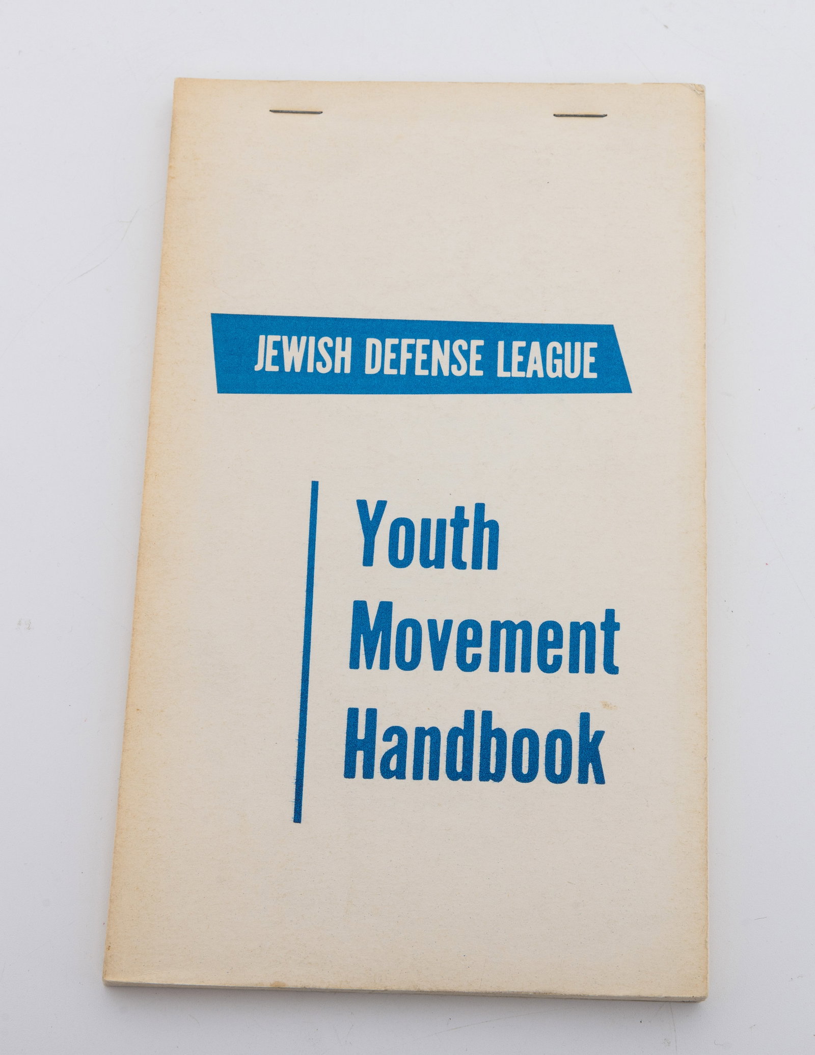 AN ORIGINAL JEWISH DEFENSE LEAGUE YOUTH MOVEMENT HANDBOOK. Brooklyn, c. 1970 (1 of 1)