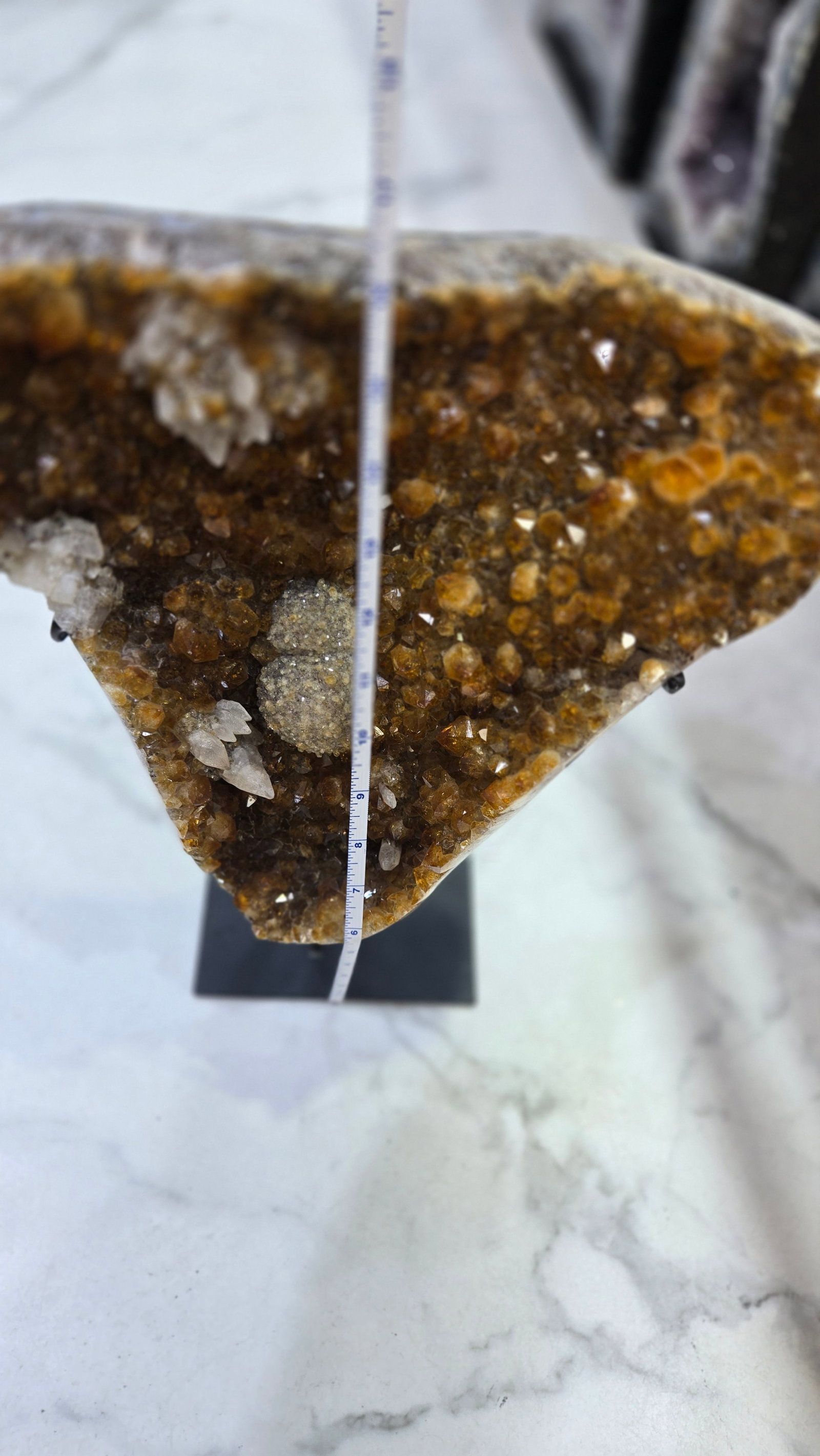 HEART SHAPED CITRINE ON A STAND. GORGEOUS!!!! (1 of 7)