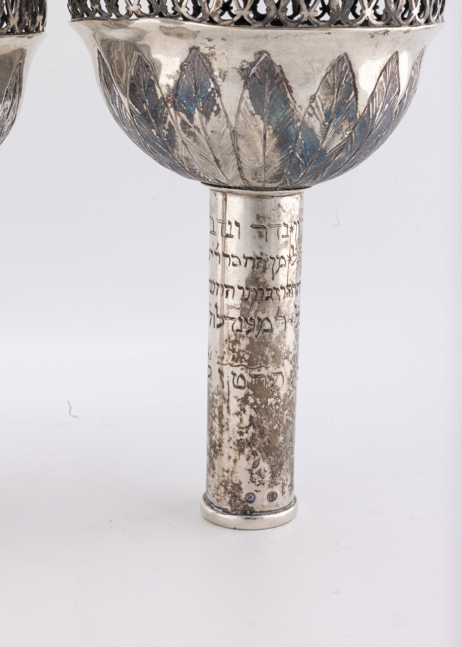 A PAIR OF SILVER TORAH FINIALS. Nuremberg, 1856 - 2