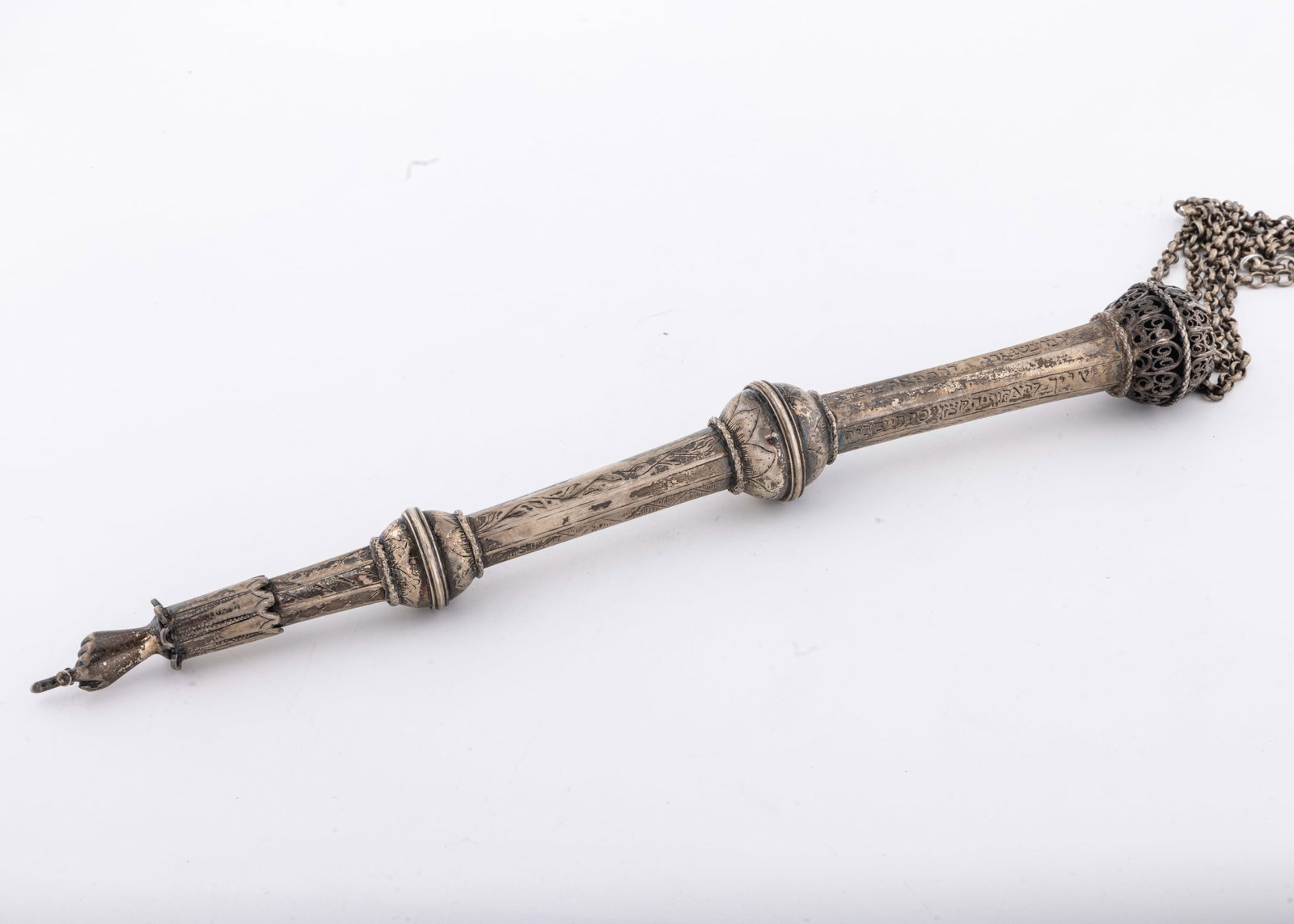 AN IMPORTANT SILVER TORAH POINTER. Poland, c. 1801 - 2