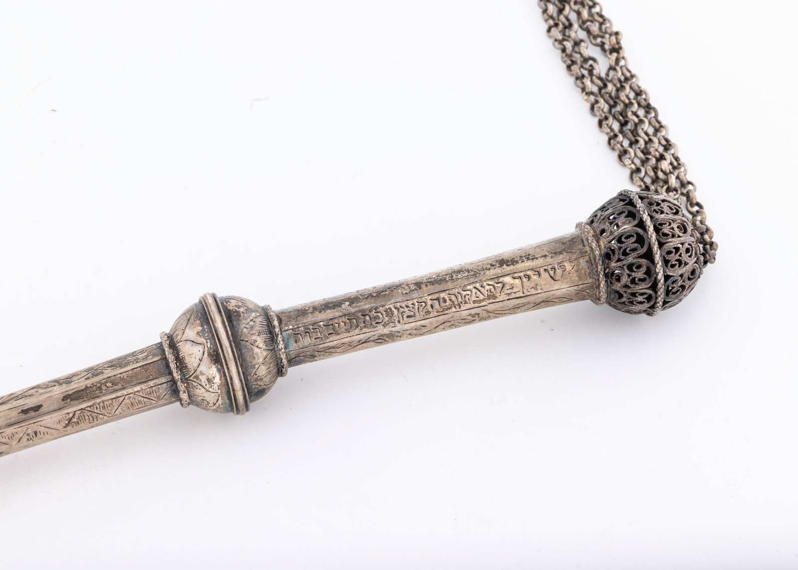 AN IMPORTANT SILVER TORAH POINTER. Poland, c. 1801 - 3