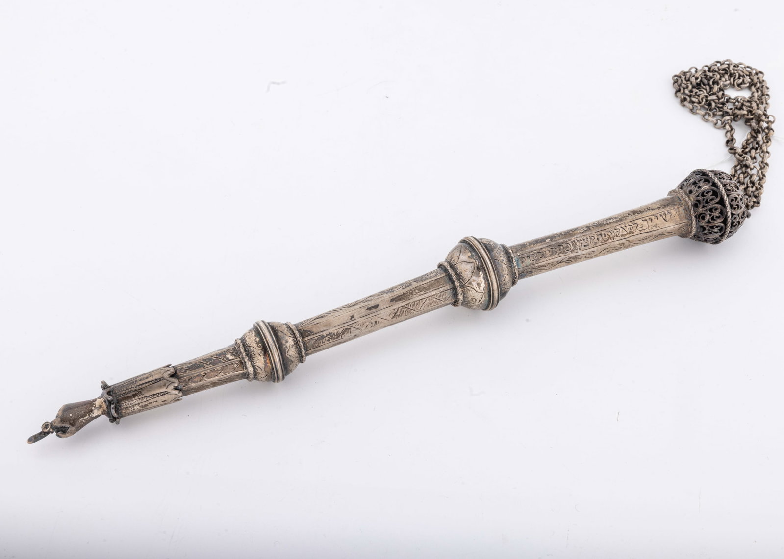 AN IMPORTANT SILVER TORAH POINTER. Poland, c. 1801 - 6