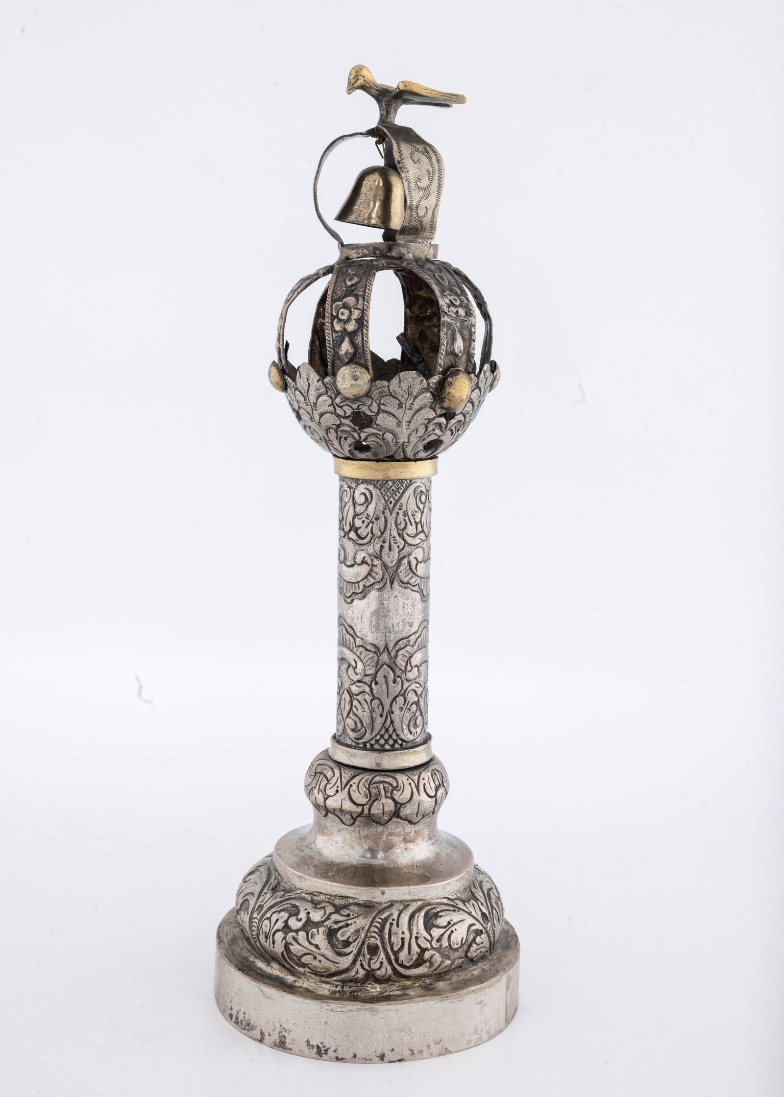 A SILVER TORAH FINIAL. Poland, c. 1800. (1 of 2)