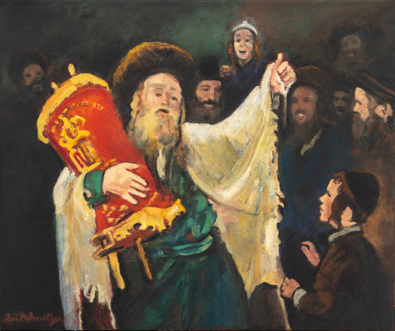 Zvi Malnovitzer (Israeli b. 1945) Oil on canvas. (1 of 3)