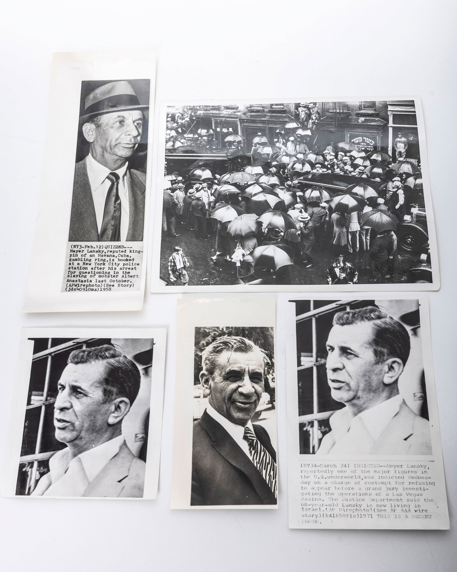 FIVE ORIGINAL JEWISH MAFIA PRESS PHOTOS - 20TH CENTURY (1 of 4)