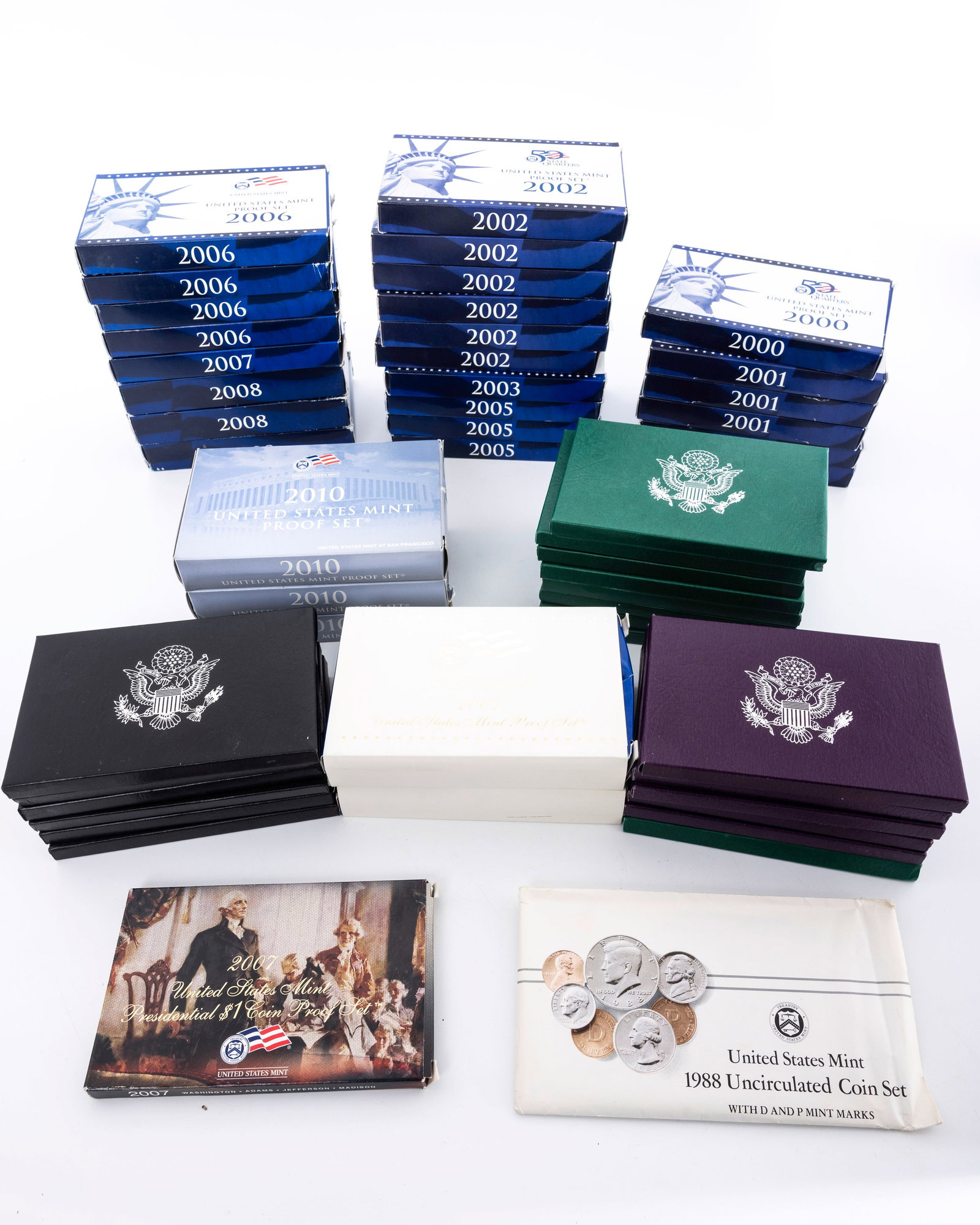 A GROUP OF 47 UNITED STATES MINT AND PROOF SETS 1990'S AND 2000'S (1 of 1)