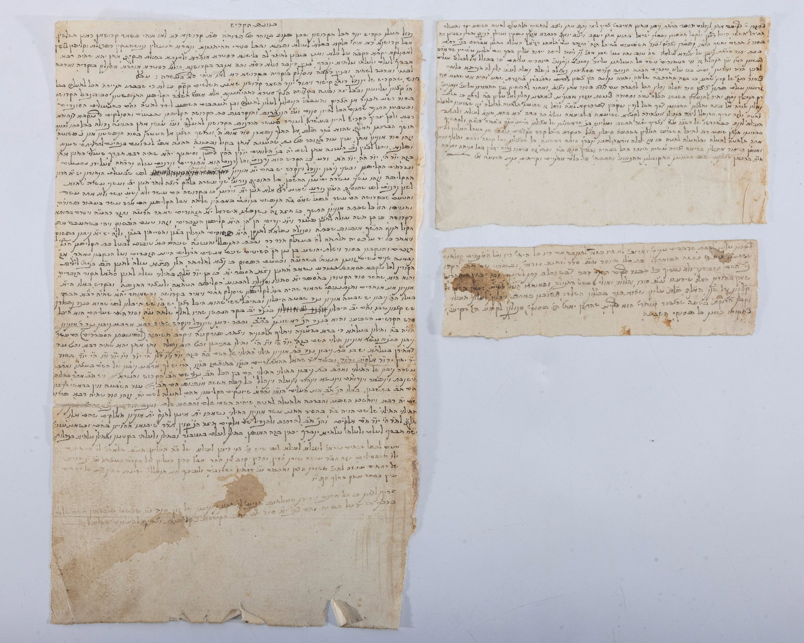 KAVONOS HAKADISH. Handwritten notes, Italy, early 19th.: Hand written notes on various Kavanos of Kaddish