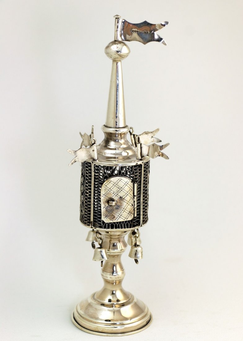 A SILVER SPICE TOWER. American, c. 1900. On round base (1 of 1)