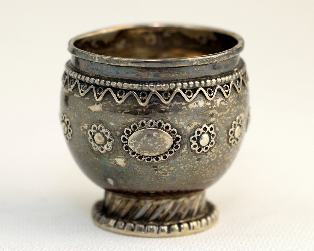 A STERLING SILVER SALT DISH BY BEZALEL. Jerusalem, c. (1 of 1)