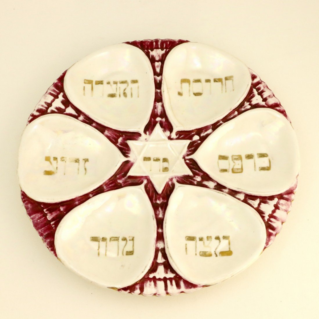 A PASSOVER SEDER DISH. Marienbad, c. 1900. Formerly in (1 of 1)