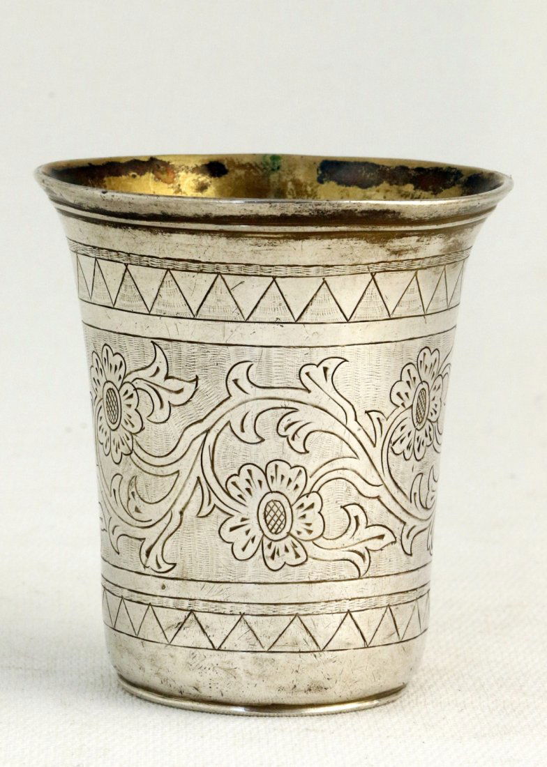 A LARGE SILVER KIDDUSH BEAKER.  Poland, c. 1820. (1 of 1)