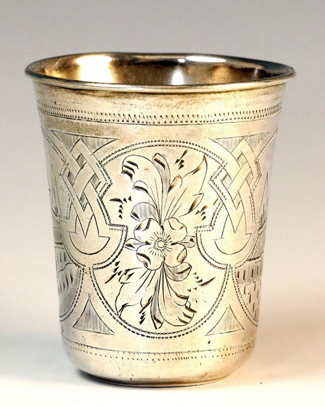 AN EXCEPTIONALLY LARGE SILVER KIDDUSH CUP. Russian, (1 of 1)