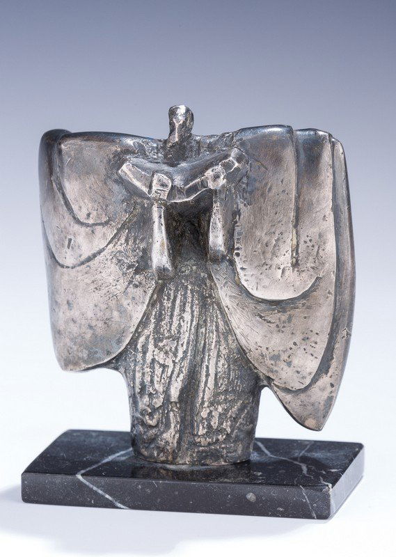 A MODERNIST SCULPTURE OF MOSES AND THE DECALOGUE. (1 of 1)