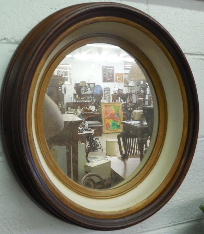 Antique Shadow Box Mirror: 17 1/2" X 15 3/4"