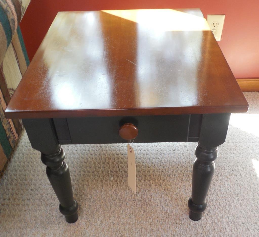 Occasional Tables, 4 Pieces: Stained Wood Top, Green Poly Chrome Base, (1) Coffee Table, Single Drawer, 15 1/2" X 45" X 27", (2) Side Tables, Single Drawer, 20 1/2" X 22" X 26", (1) Sofa Table, Single Drawer, 28 1/2" X 48" X 16".