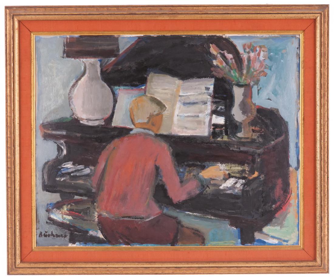 CARL ADOLPH BUCHNER: "FIGURE PLAYING PIANO" (1 of 7)