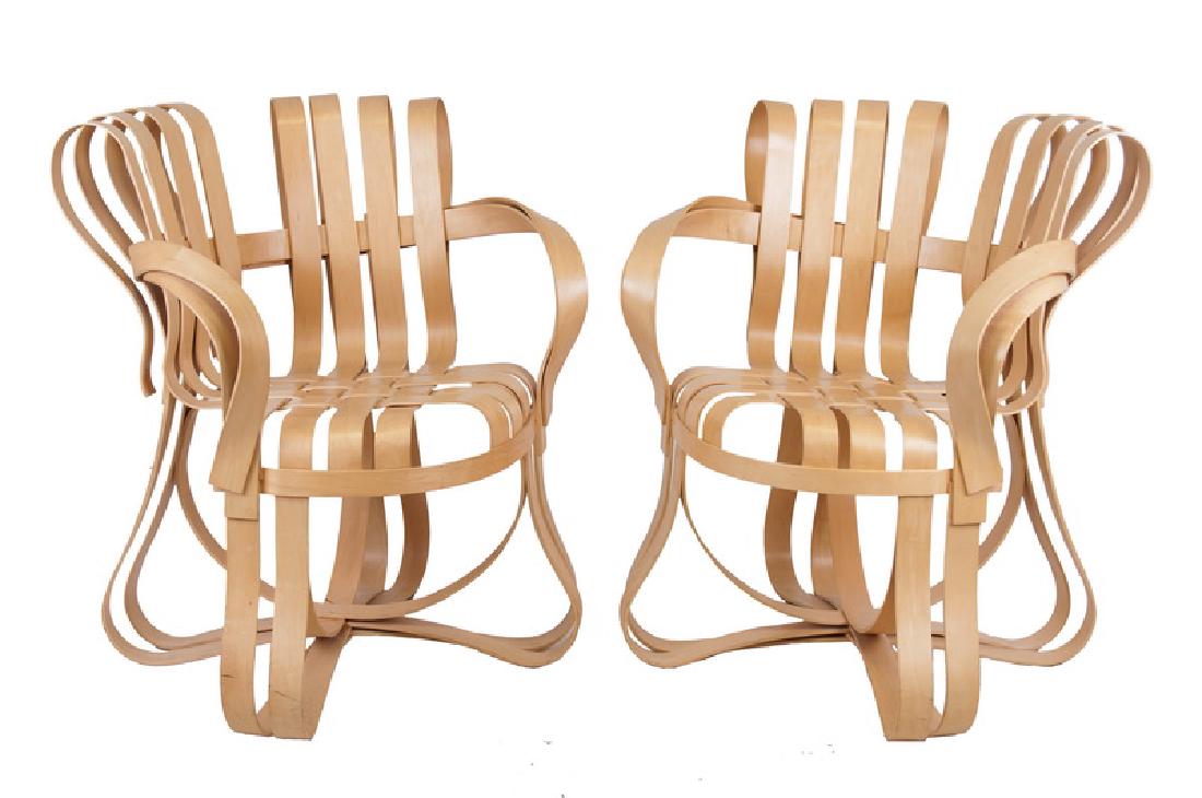 SEVEN FRANK GEHRY MAPLE "CROSS CHECK" CHAIRS (1 of 10)
