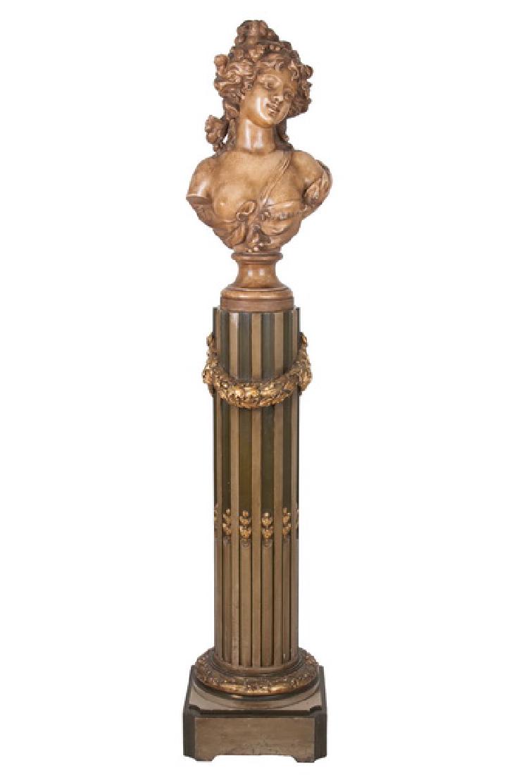 FRENCH TERRACOTTA BUST OF A MAIDEN (1 of 9)