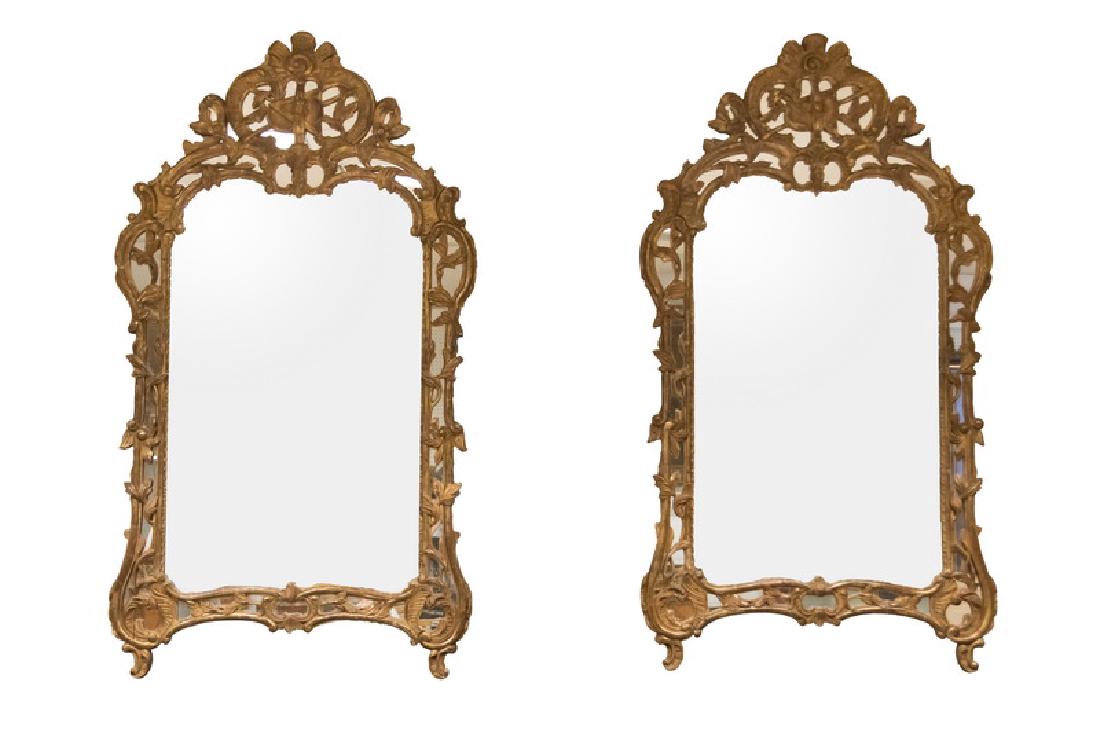 PAIR OF FRENCH GILTWOOD MIRRORS (1 of 3)