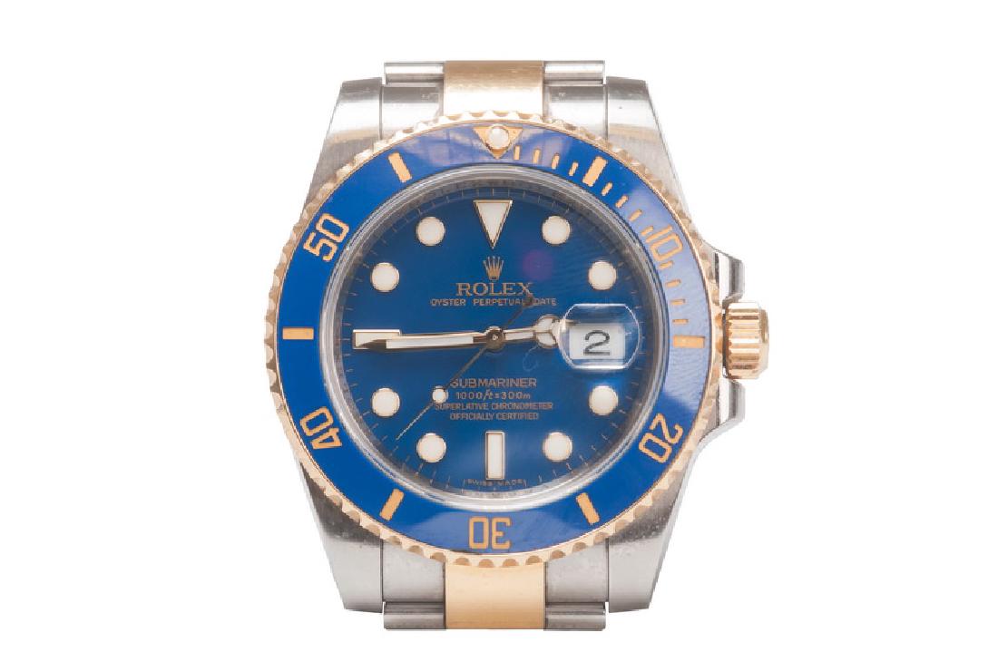 ROLEX 18 KARAT GOLD & STAINLESS STEEL SUBMARINER WATCH (1 of 8)