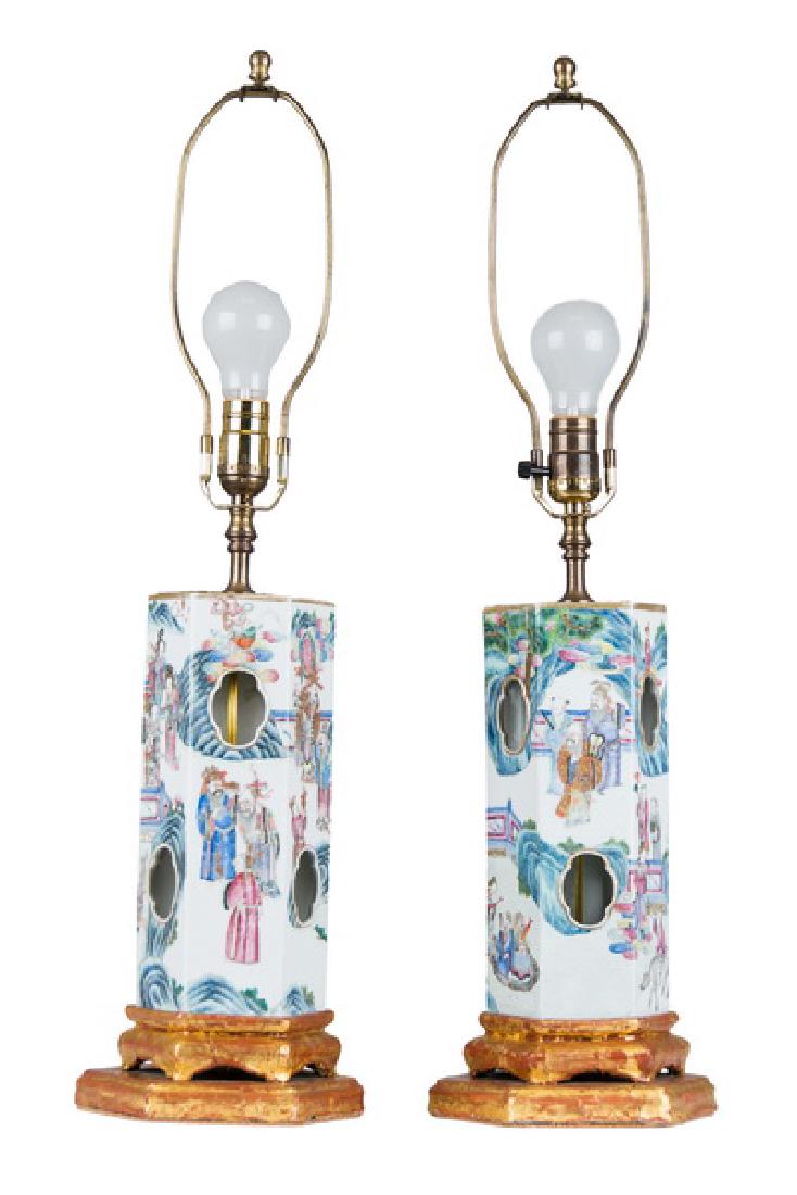 PAIR OF CHINESE PORCELAIN HAT STANDS (1 of 10)