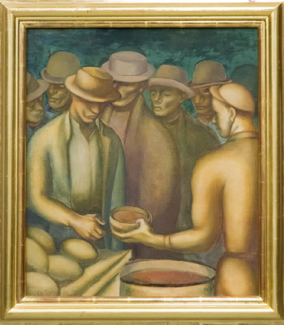 KATHERINE S. WORKS: "MEN IN BREAD LINE" (1 of 7)