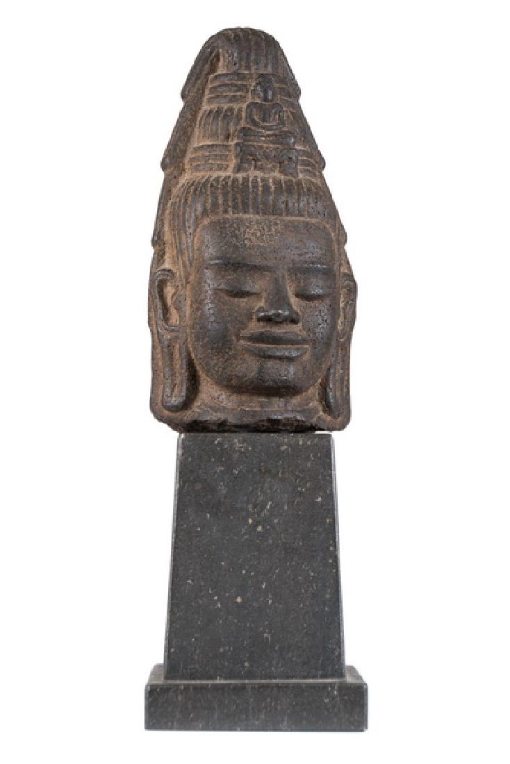 KHMER STONE HEAD OF LOKESVARA (1 of 7)