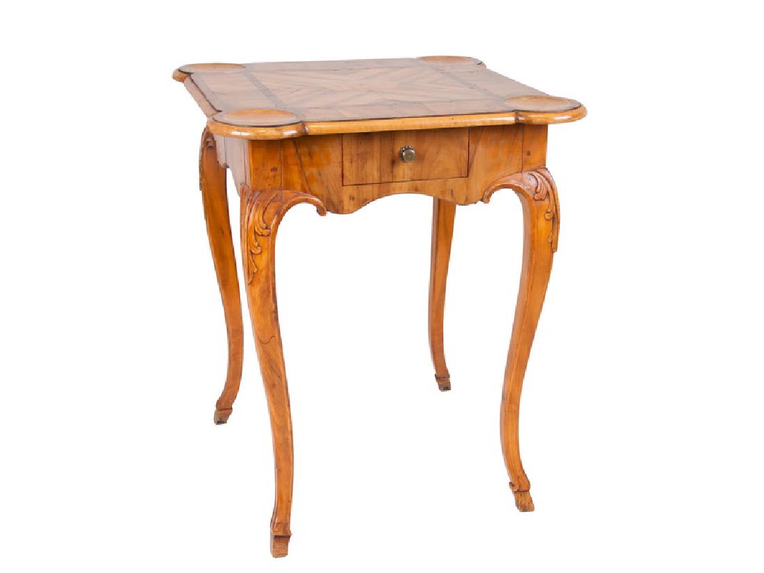 AUSTRIAN MARQUETRY INLAID WALNUT CARD TABLE (1 of 7)