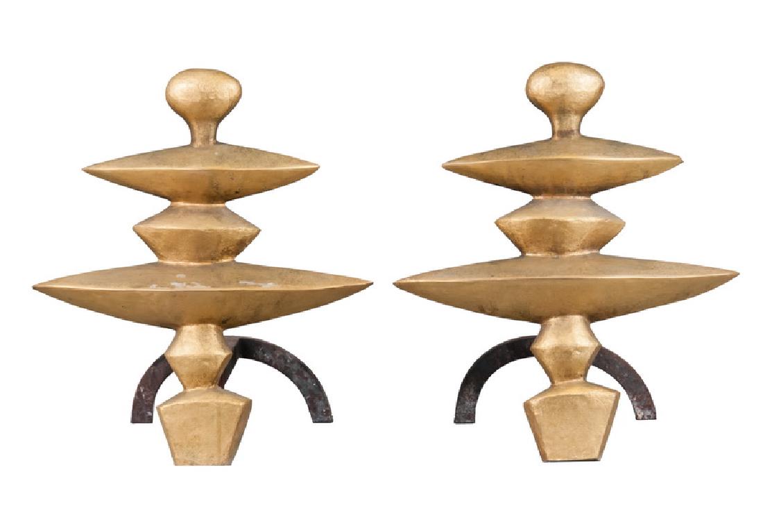 AFTER ALBERTO GIACOMETTI: PAIR OF ANDIRONS (1 of 6)