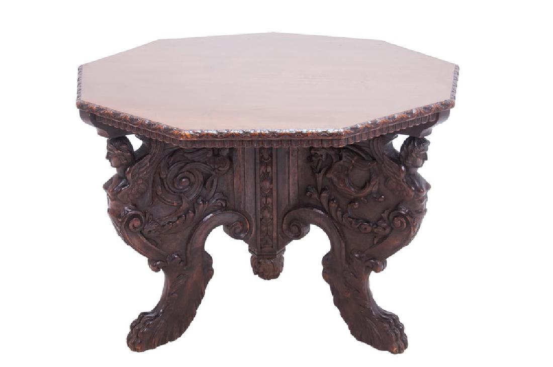ITALIAN RENAISSANCE STYLE WALNUT CENTER TABLE (1 of 6)