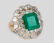 18 KARAT GOLD, DIAMOND, & EMERALD COCKTAIL RING