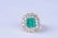 18 KARAT GOLD, DIAMOND, & EMERALD COCKTAIL RING - 2