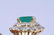 18 KARAT GOLD, DIAMOND, & EMERALD COCKTAIL RING - 5