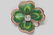 14 KARAT GOLD, ENAMEL & DIAMOND SHAMROCK PIN