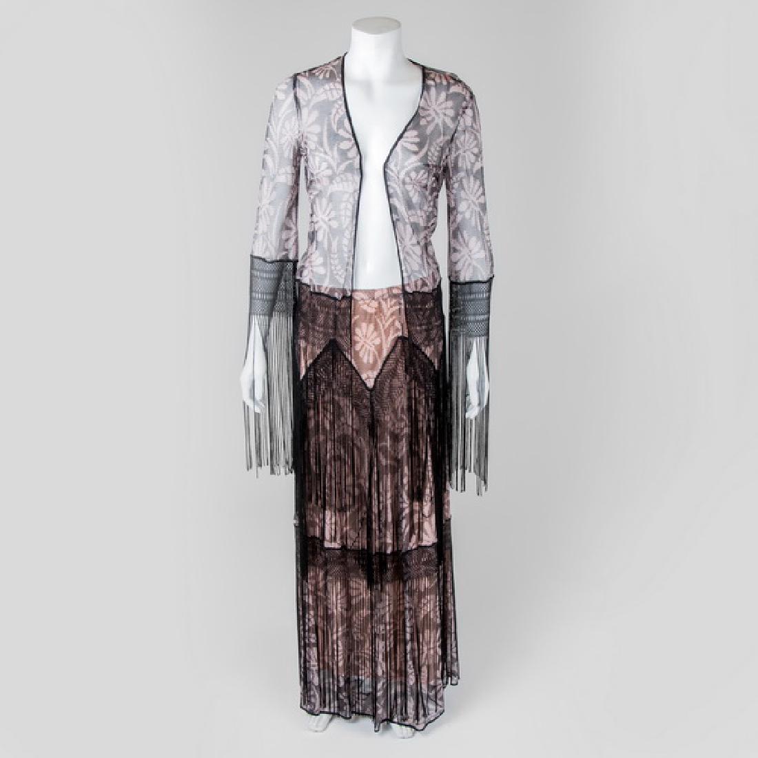 MISSONI: PINK & BLACK SKIRT & SWEATER WITH FRINGE (1 of 12)