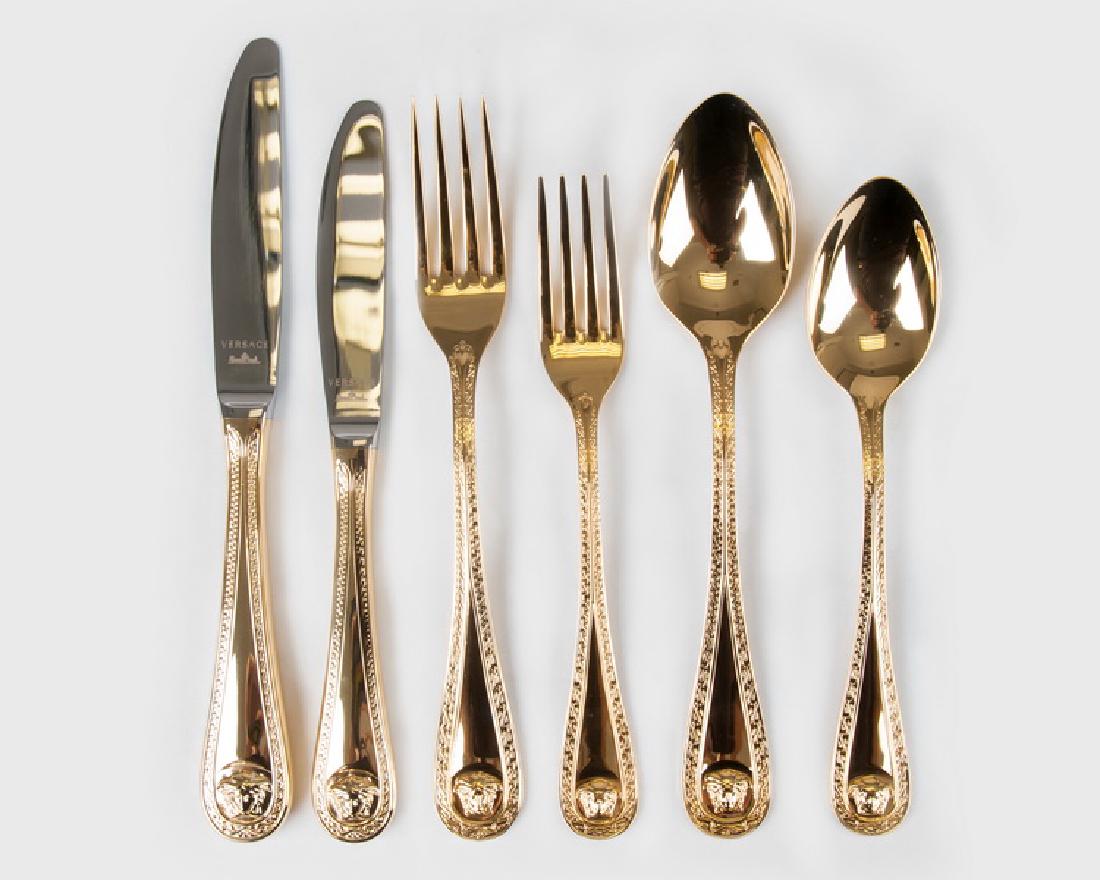 VERSACE MEDUSA GOLD-FLATWARE FLATWARE SERVICE (1 of 7)