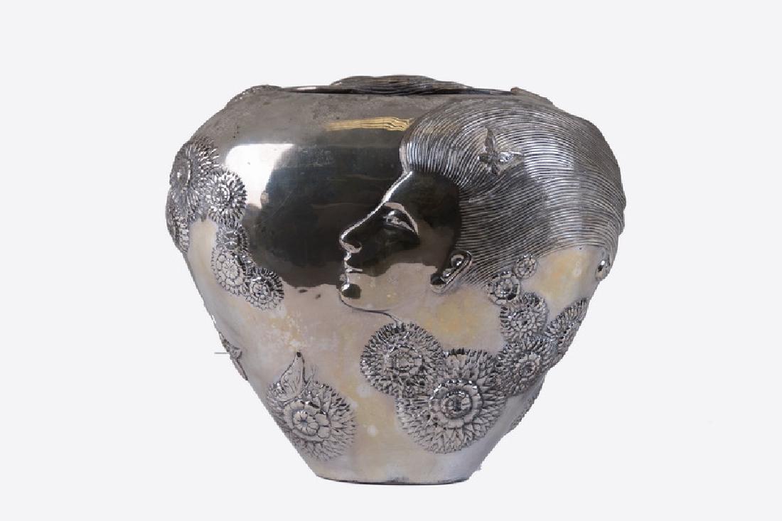 ERTE: "SHE LOVES ME NOT": circa 1987 silvered bronze inscribed and numbered 131/275 10 inches high